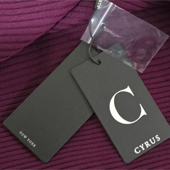 CYRUS Women's Ribbed Cowl Neck Sweater‎ Black Berry Purple Plus Size 3X New - Picture 8 of 9